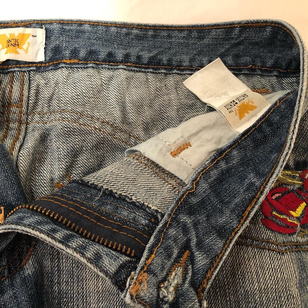 Antik Denim Boot Cut Jeans with Colorful Floral Design - Picture 6 of 9